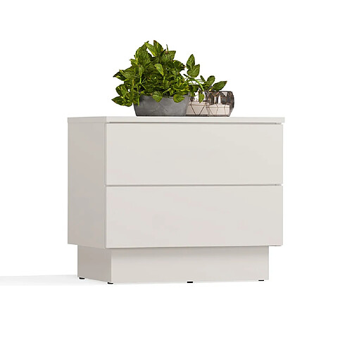 3XELIVING Table de chevet, cachemire / beige, 55 x 48 x 37 cm