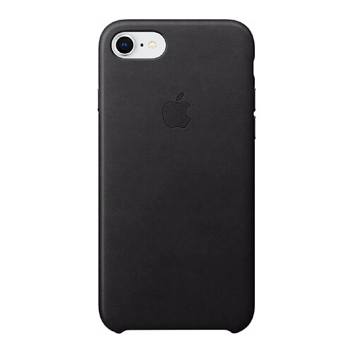 Coque en cuir pour Apple iPhone SE (2022 / 2020) / 8 / 7 - Noir