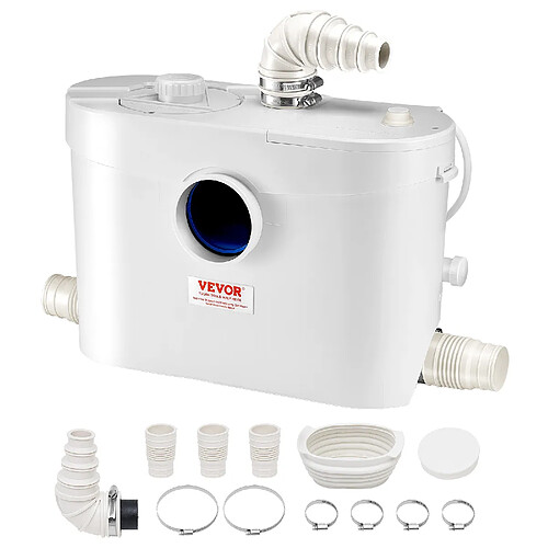 VEVOR Pompe de Macération Toilettes 900 W 180 L/min Hauteur de Refoulement 12 m