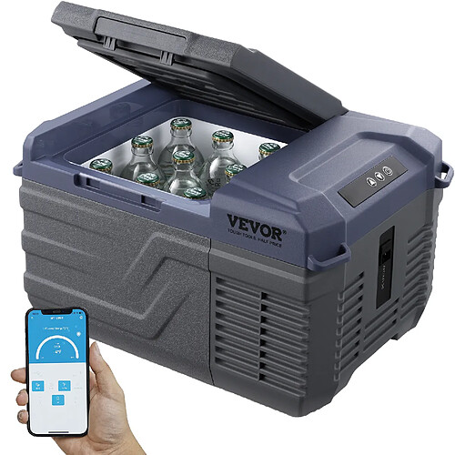 Vevor Réfrigérateur portable 9L, 12/24V CC/CA, zone unique -20/20°C, camping/bateau