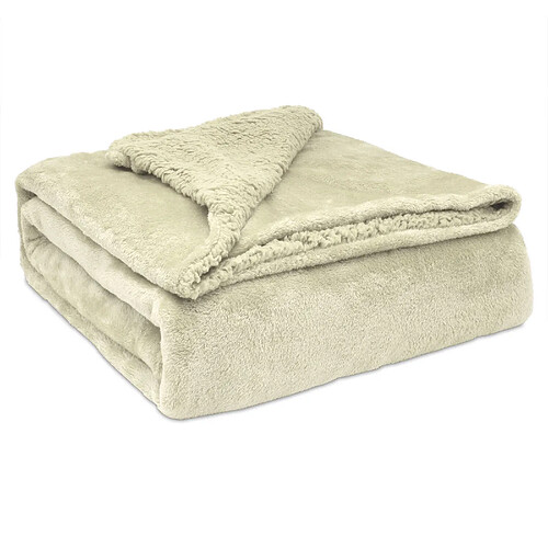 Sherpa Canape Couverture Polaire 130x160cm, Épaisse Warm Plaid Blanket - Briebe