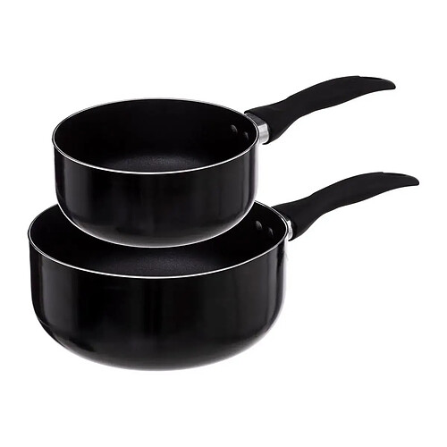 Five Simply Smart Lot de 2 Casseroles Aluminium 20cm Noir