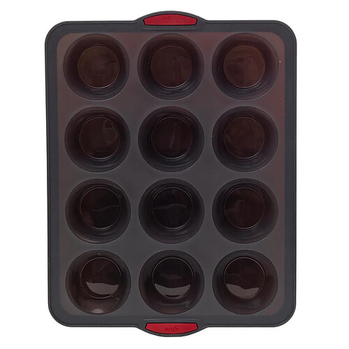 Five Simply Smart Moule 12 Muffins Silicone Silitop 40cm Gris