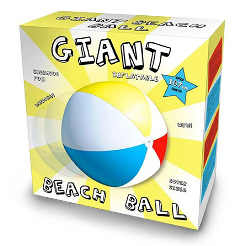Ballon de plage géant - WIKI - PVC - Diamètre 107 cm - Multicolore - Adulte