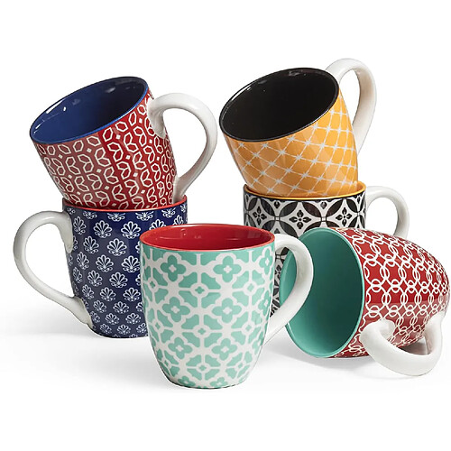 Vendos85 Ensemble de 6 Grandes Tasses à Café 560 ml