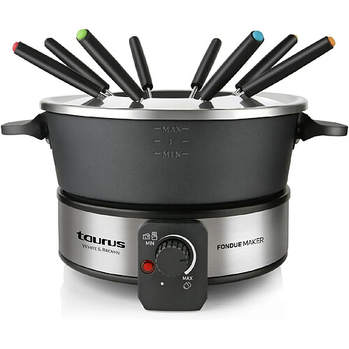 Taurus White & Brown Appareil à fondue noir 1000 W 2 L pour 8 personnes