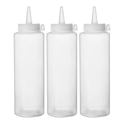 Sets de flacon distributeur - 3 pièces 0,35L Transparent 55x(H)205 mm - Hendi