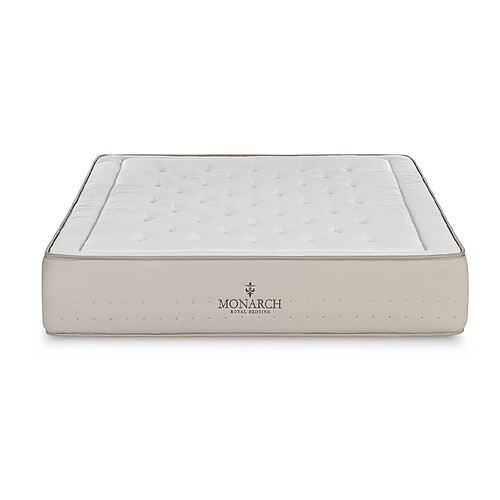 Monarch Matelas Grand Sublime Majestic - Ressorts Ensachés Taille 195 x 160 cm Hauteur 28 cm