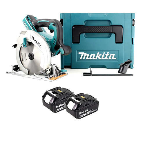 Makita DHS 710 GJ Scie circulaire portative sans fil 36V (2x 18V) 190x30mm + 2x batterie 6,0Ah + Makpac - sans chargeur