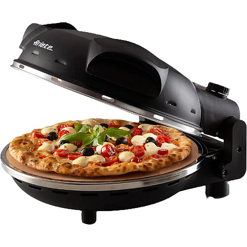 Ariete Four à pizza noir 1200 W avec pierre réfractaire