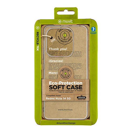 Protection pour téléphone portable Muvit Transparent