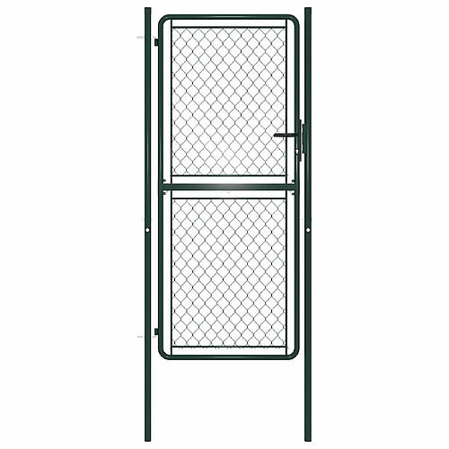 vidaXL Portail de jardin en acier vert 100 x 175 cm