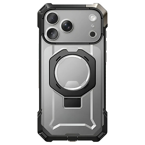 Supcase Coque MagSafe pour iPhone 17 Pro avec Béquille Antichoc 4.5m Bouton Photo Gris