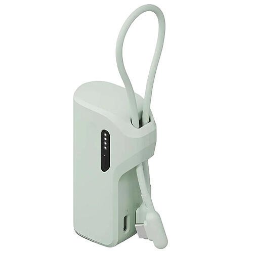CYGNETT Powerbank Thumboost 5000mAh 2x Ports USB-C 20W avec Câble USB-C Vert pâle