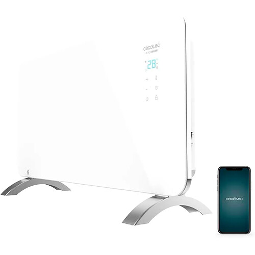 Cecotec Convecteur verre Wi-Fi blanc 1500 W