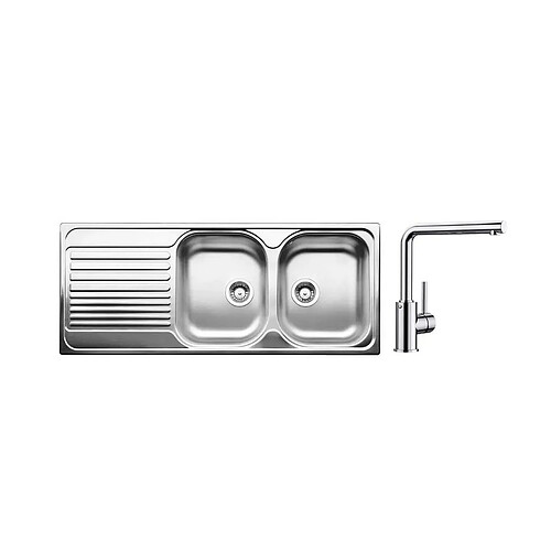 Pack évier + mitigeur inox - 520255 - Tipo 8 S - BLANCO