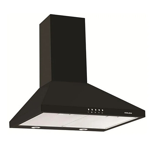 Hotte décorative murale 60cm 569m3/h noir - GHP650BK - GLEM GAS