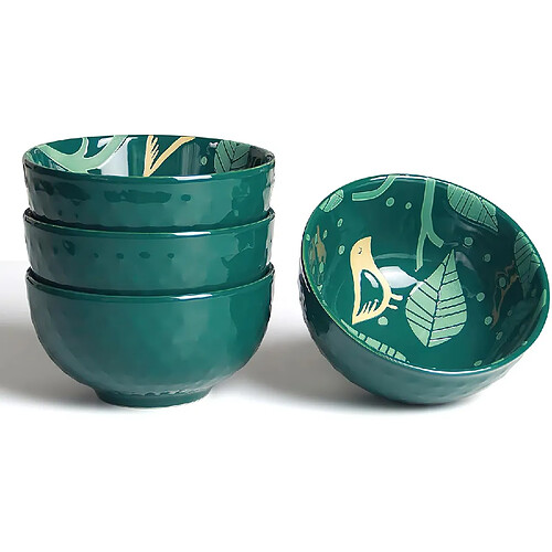 Vendos85 Bol à céréales en céramique 350 ml – léger et élégant vert