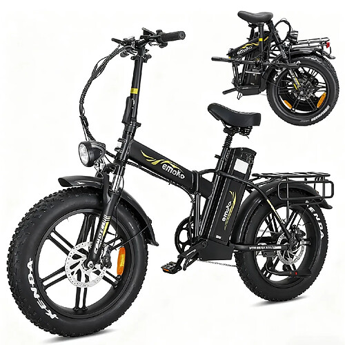 EMOKO Vélo électrique pliant C94- batterie 48V 35Ah - Moteur 1500W (PIC) - Autonomie 140km - - SHIMANO 7 vitesses - Vitesse 50km/h