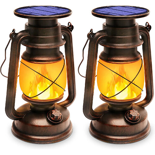 Vendos85 Lanterne solaire rétro flamme scintillante IP65