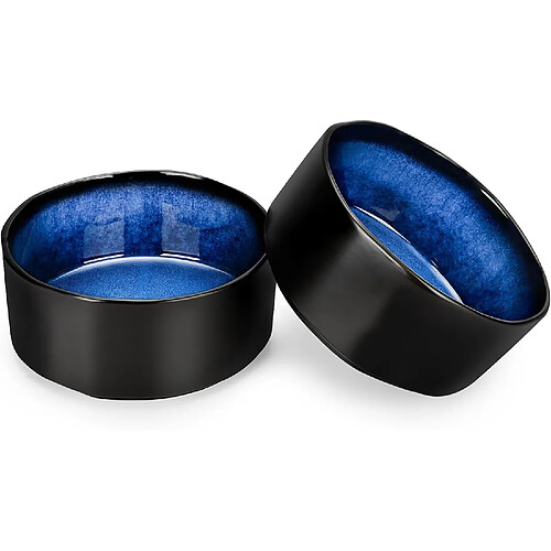 Vendos85 Bol en céramique noir et bleu 900 ml