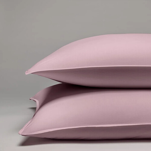 Cotton & Co Taie d'oreiller en percale lavée de coton 120 fils