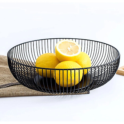Vendos85 Corbeille à Fruits en Métal 28 cm avec Tapis Antidérapants