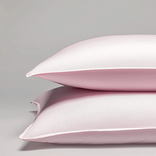 Cotton & Co Taie d'oreiller en percale lavée de coton 120 fils