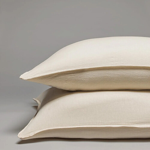 Cotton & Co Taie d'oreiller en pur lin lavé français