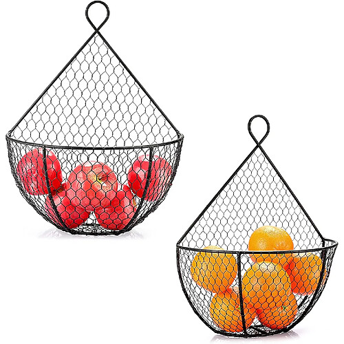 Vendos85 Panier Suspendu à Fruits et Légumes Lot de 2