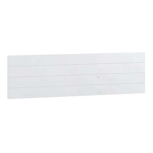 Pegane Tête de lit en pin massif coloris Blanc - Longueur 155 x Hauteur 45 cm