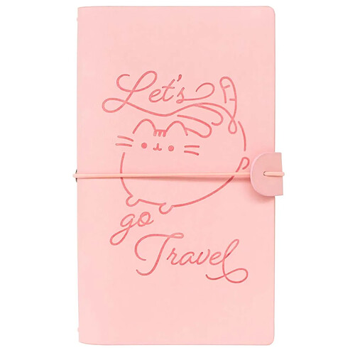 Pusheen Carnet de Voyage Format B6 avec 2 Carnets Interchangeables et Pochette Rose