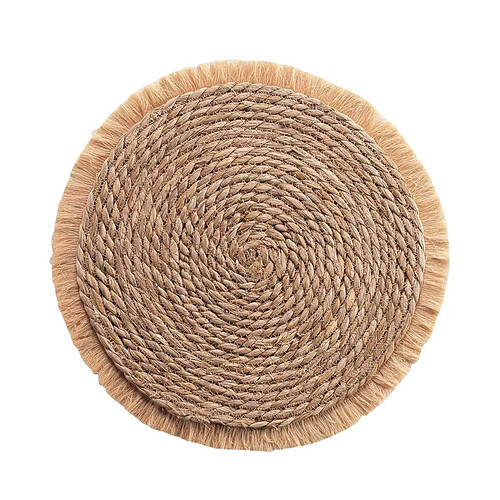 Douceur D'Interieur Set de Table Rond en Paille Oslo 38cm Naturel
