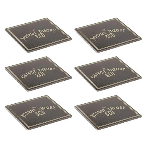 Secret De Gourmet Lot de 6 Dessous de Verre Theory 10cm Noir