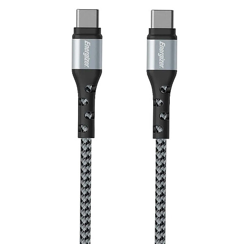 ENERGIZER Câble USB-C vers USB-C 2m Noir / Argent