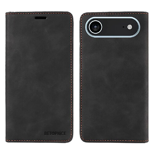 Étui Pour iphone 17 Air Cuir PU Portefeuille Folio Magnétique Protecteur Noir
