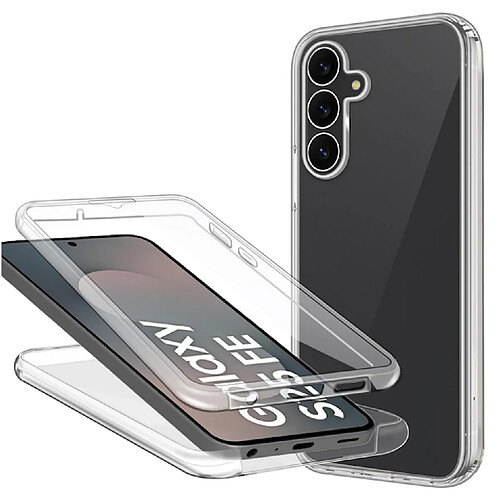 Htdmobiles Coque 360° avec film écran Samsung Galaxy S25 FE / S26 FE 5G - Transparent