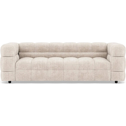 Bestmobilier Augustin - Canapé droit 3 places en velours texturé