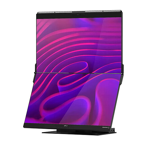 MOBILE PIXELS Écrans Externes Superposés 24" Full HD avec Dock USB-C / HDMI Modèle Geminos Noir