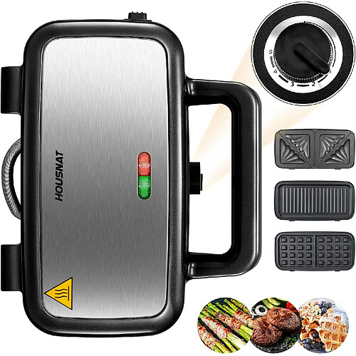 Vendos85 Appareil multifonction 3-en-1 pour sandwichs et gaufres 1200 W