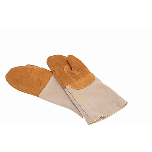 Matfer Moufles Anti-Chaleur en Cuir +250°C 420 mm - Mafter