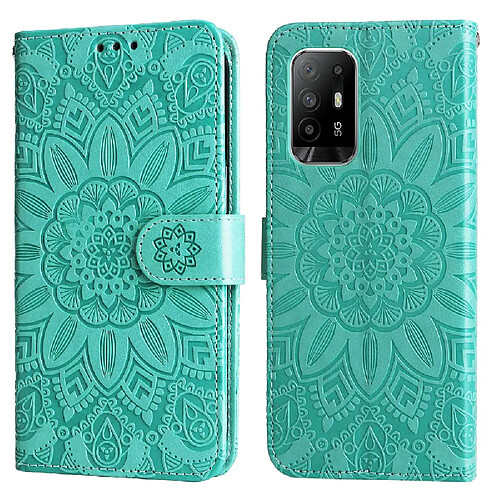 Étui Pour OPPO Reno 6Z Housse de protection Fentes pour cartes Cuir Flip Vert