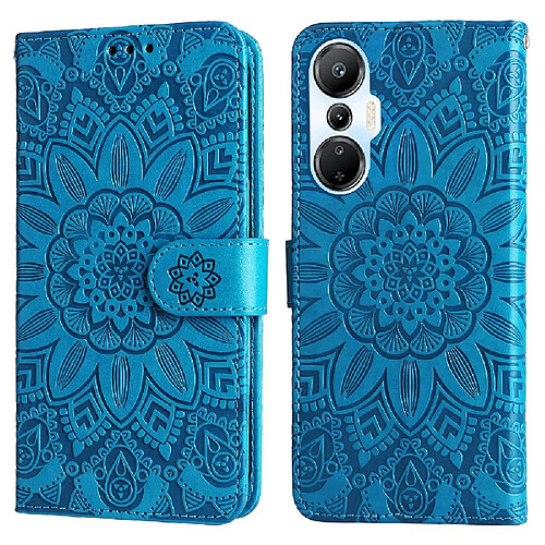 Étui Pour INFINIX HOT 20S Fentes pour cartes Housse de protection Cuir Flip Bleu