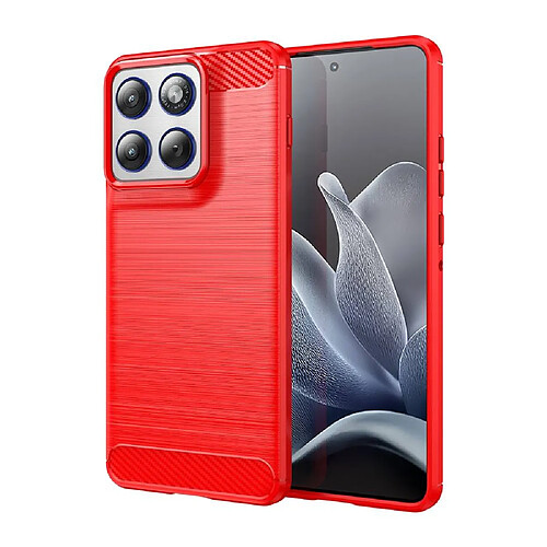Htdmobiles Coque pour Motorola Edge 70 5G - housse etui silicone gel carbone + film ecran - ROUGE