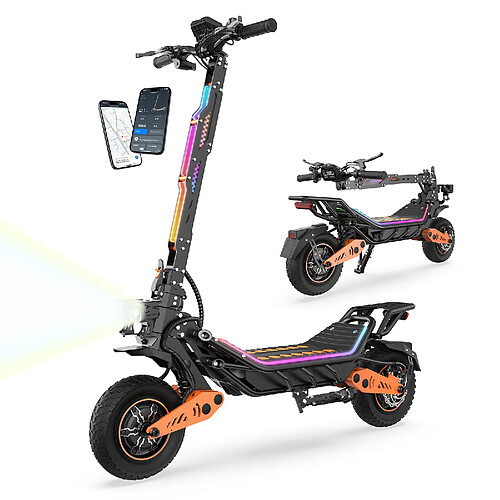 Trottinette électrique pour adultes TOFUN E7ultra 1500W*2 moteurs doubles 12" Pneus gonflables tout-terrain E-ABS et freins à double disque 70 KM/H vitesse maximale et portée maximale 85 KM