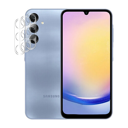 Lot de 3 Verre trempé camera, protection d'objectif arrière pour Samsung Galaxy A25 5G SM-A226B 6.5" - Visiodirect -