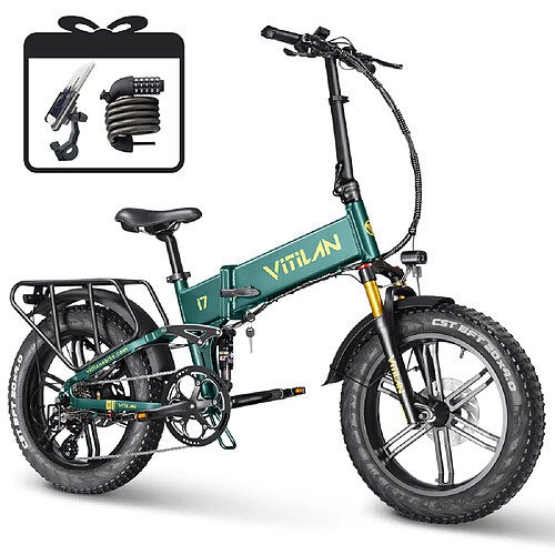 Vélo électrique Vitilan i7 Pro 20" 48V 20AH Vert