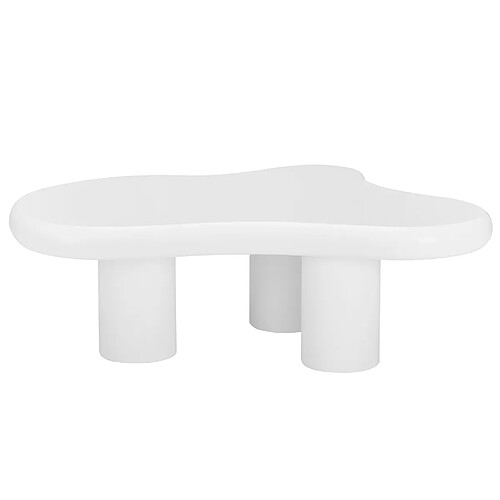 STILVORA Table Basse en MDF avec design en forme de nuage 97x67x32 cm, Blanc