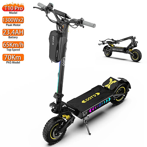 Trottinette électrique Pliable OOTD T10 Pro 11" 1300Wx2 Moteur Vitesse Maximale 65Km/h
