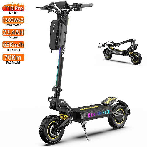 Trottinette électrique Pliable OOTD T10 Pro 1300Wx2 Moteur 52V 23.4AH